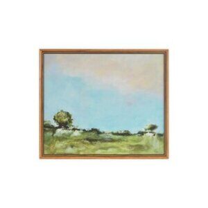 24X20 Framed Canvas 100% Gel Brush Stroke - Across the Plains 2 - Olliix MT95C-0